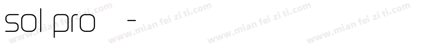 sol pro字体字体转换